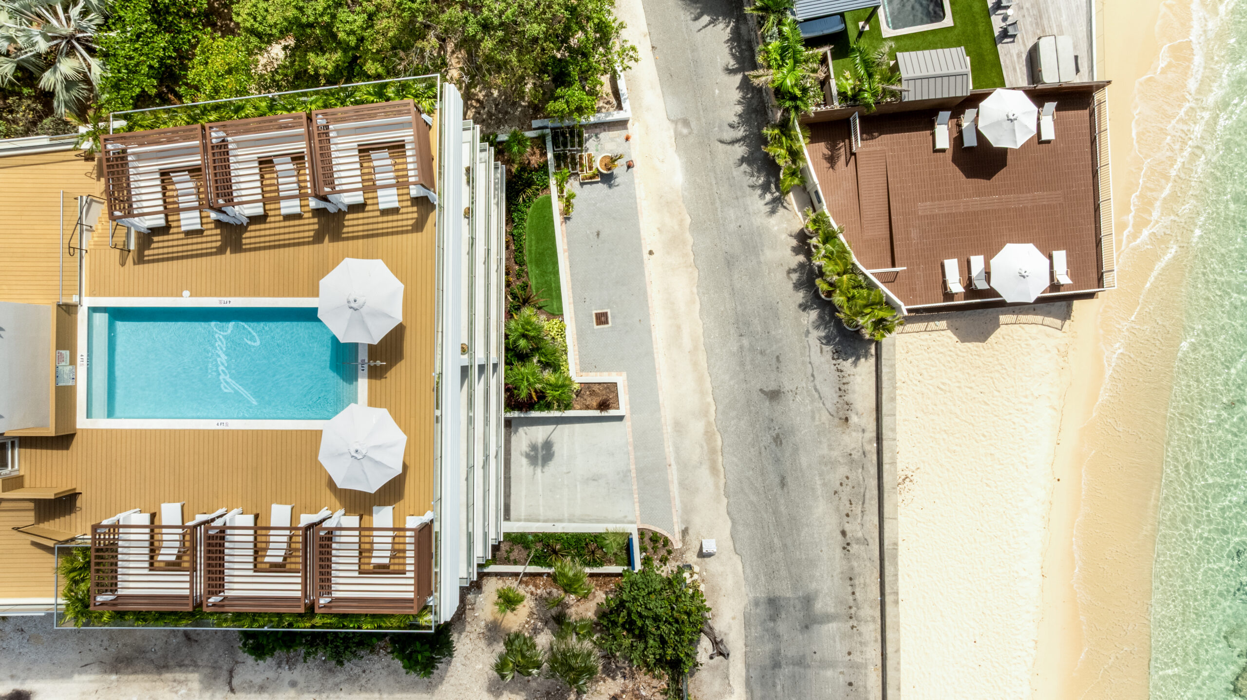 The Sands Aerial View on Seven Mil Beach in Grand Cayman